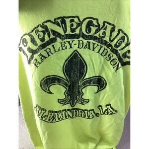 Harley-Davidson Renegade Alexandria LA Neon Green Graphic T-Shirt*XL 50/50 Blend